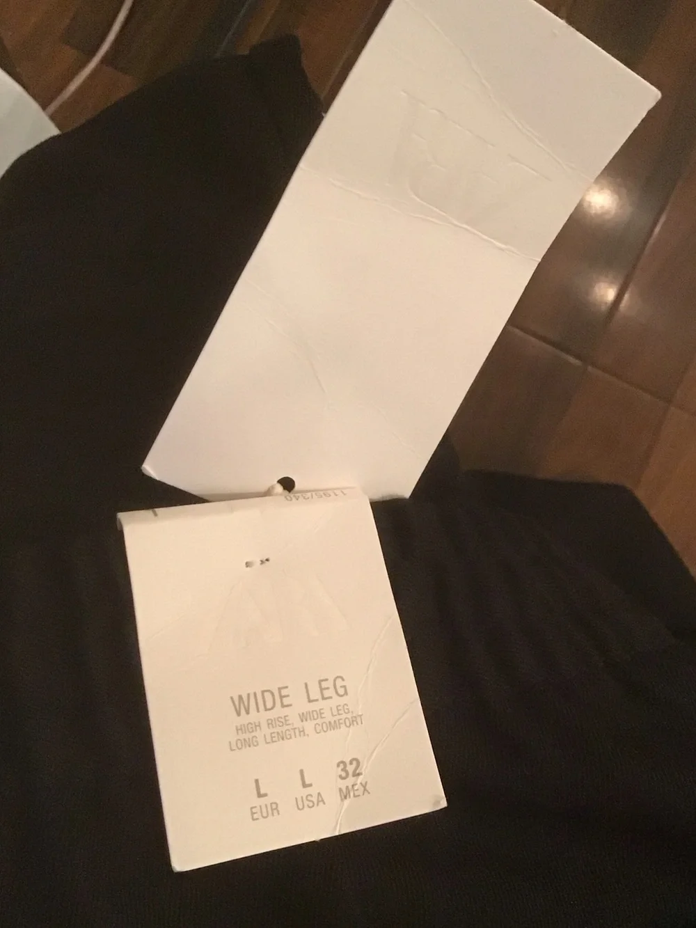 Zara Black Relaxed Elastic-Waist Dress Pants
